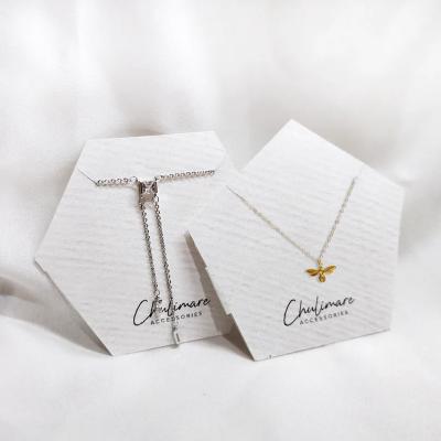 China Eco-Friendly Personalized Personalized Custom Kraft Paper Design Necklace Card Jewelry Display Cards for sale