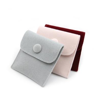 China Wholesale Microfiber Microfiber Jewelry Pouch Jewelry Bags Small Pouch Button Jewelry Pouch for sale