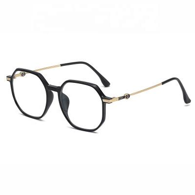 China Popular Fashion Oversized Frames Anti Glass Polygonal Blue Light Glasses For Women Men for sale