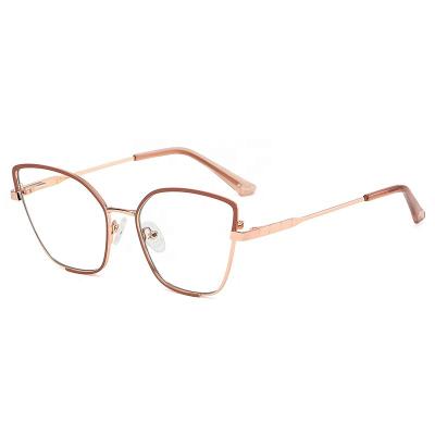 China New Arrival TR90 Metal Leg Radiation Eyeglasses Popular Custom Unisex Anti-blue Lightweight Glasses for sale