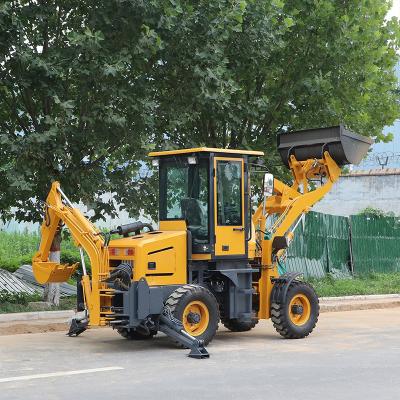 China Farms Land Moving Machinery 4 Wheel Excavator Loader Small Mini Backhoe Loader 1 Ton wz08-12 for sale