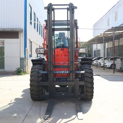 China Cultivate Rough Terrain 4WD Forklift 3500kg Forklift Style Diesel Forklift 3.5 for sale