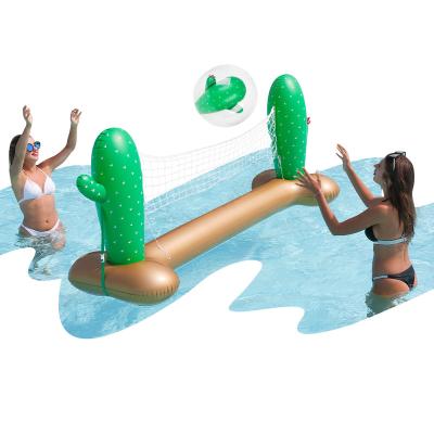 China Hot Summer Inflatable Water Pool Toy Float Volleyball Game Court Set On Sale Can Be Customized for sale