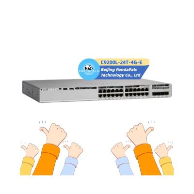 China Hot Sale C9200L-24T-4 G-E Catalyst 9200L 24x 1GB RJ-45 4x 1GB SFP LACP Uplink Enterprise Network Switches for sale