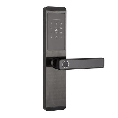 China Tuya/TT Smart Door Handle Fingerprint Lock Digital Door Lock Access Control by tuya security smart lock for sale