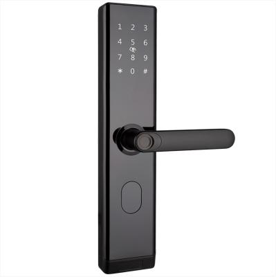 China New Durable High Security Multifunctional Smart Door Lock Fingerprint Biometric Door Handle Digital Keyless Lock for sale