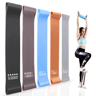 China The suitable for dropshipping yoga fitness squat booty belt 5pcs yoga pilates resistance band durable home set for sale