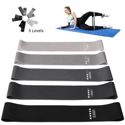 China Pilates Printing Logo No Moq Elastic Resistance Bands Exercise Yoga Stretch Hip Circle Mini Band Resistance Set for sale