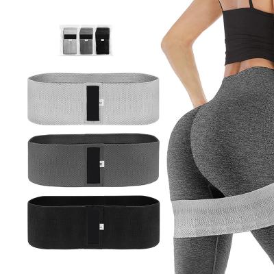 China Durable Fitness Gym Yoga Training Loops Non Slip Hip Peach Band Cloth Resistance Booty Squat Bands Elastic Wide Cotton Workout Bands for sale