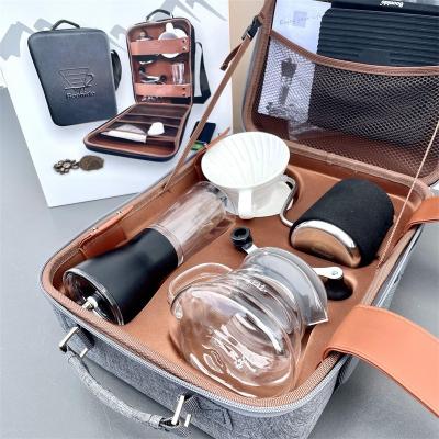 China Boonido Sustainable New Design Coffee Tools Drip Coffee Set Pour Over Hand Set Brew V60 Coffee Gift Set With Timer for sale