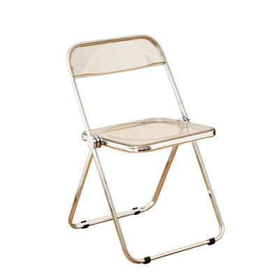 China Hot Sale Foldable Camp Metal Outdoor Folding Chairs Clear Plastic Acrylic Folding Chairs for sale