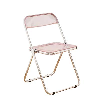 China Metal Frame Collapsible Folding Chair Restaurant Furniture Popular Colorful Acrylic Table Chair for sale