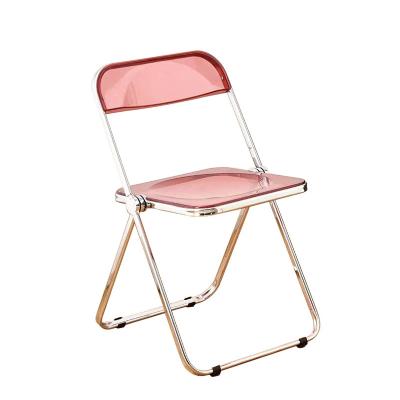 China Top Quality Foldable Hot Sales Transparent Plastic Folding Dining Chair For Party Wedding Rental Use for sale