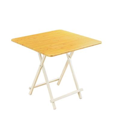 China High Quality Collapsible Iron Foldable Leg Table Portable Dining Table For Easy To Move for sale