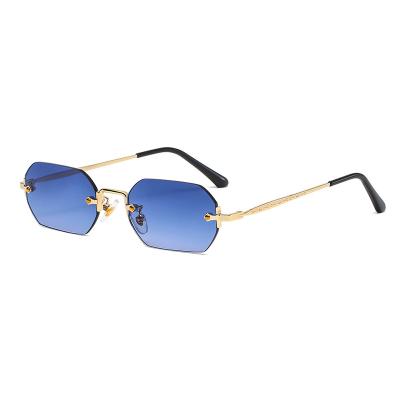 China HONGYI Rimless Arriving Outdoor Square Customized New Optical YC Logo Acetate Sunglasses Sun Glasses Cheap Polarized For Women Men UV400 for sale