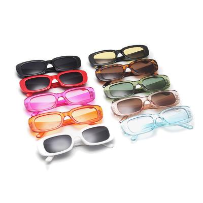 China Fashion sunglasses 2022 retro classic ladies clear round rimless fashionable small ocean vintage sunglasses square plastic sunglasses rectangle for sale