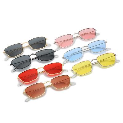 China Square 2022 New Same Sun Glass Women Metal Curved Foot Rimless Sunglasses Uv400 Shape TOP Diamond Edge Trendy Unisex Gradient Resin for sale