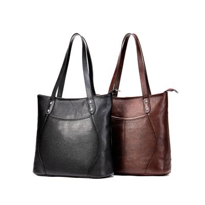 China 2020 durable custom high quality genuine leather woman's shoulder bag handbag wholesale for sale