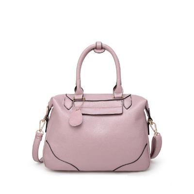 China Durable Pink Color PU Leather Designer Women Handbag for sale