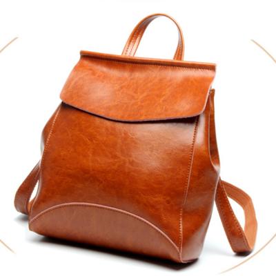 China Wholesale fashion custom ladies waterproof for traveling women backpack genuine leather bag for sale