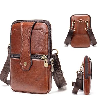 China 2020 Wholesale Fashion Man Shoulder Bag Small Waist Bag Genuine Leather Cross - Body Bag for sale