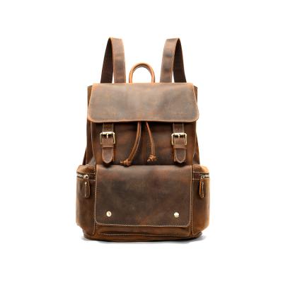 China 2020 Custom Leather Popular Men's Backpack Business Man Travel Backpack Waterproof for sale