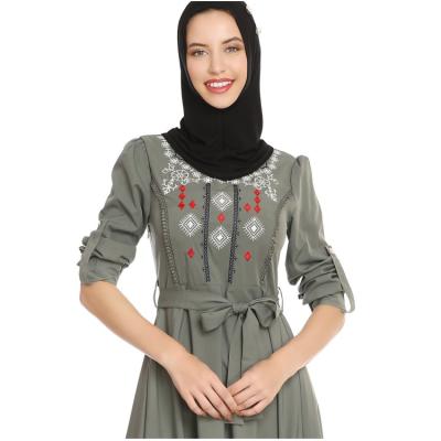 China Factory direct sales of new Muslim dresses Middle Eastern style embroidered ethnic dresses S~XL for sale