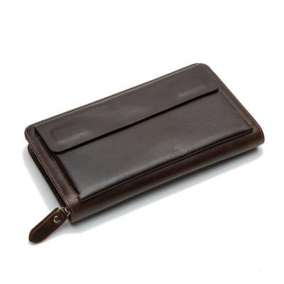 China 2020 Fashion Men's Fashion Long Cheap Wallet Clutch Bag Genuine Leather for sale