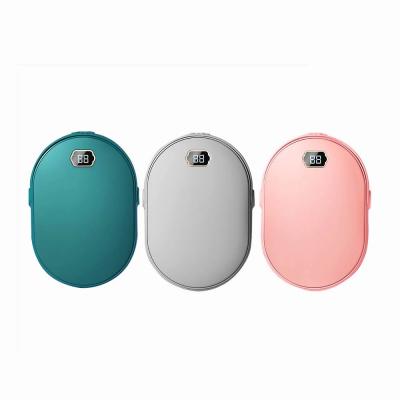 China Hotel 10000mAh USB Electric Hand Warmer Winter Warmer Mini Long-Life Pocket Power Bank Double Side Hand Warmer for sale