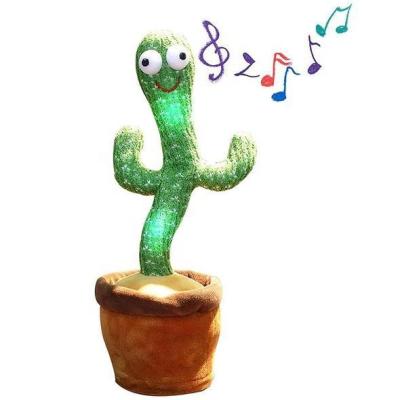 China Cactus Plush Toy Soft Plush Doll Stuffed Dancing Cactus Electron Plush Babies Who Can Sing and Dance Interactive Voice Dancing Cactus For Child for sale