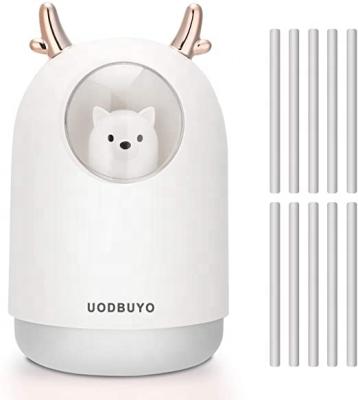 China Smell 2021 New Pet Comfortable Cute Bear Mini Humidifier USB Night Light Head Office Colorful Mute Air Humidifier for sale