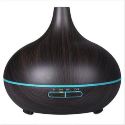 China Chinese Custom Wooden Grain LED Lamp Hotel Manufacturer Atomization Essential Oil Aroma Diffuser Ultrasonic Air Humidifier for sale