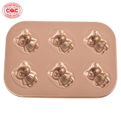 China Sustainable 6 Same Carbon Steel Cake Mold Dudu Bear 6 Mold DIY Pastry Cake Mold 0.4mm Same for sale