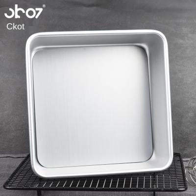 China Qi Feng Viable Loose Bottom Anode Mold Square 6Inch Aluminum Alloy Cake Bakeware 1.0MMThick for sale