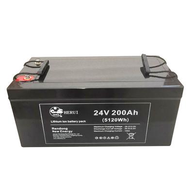 China SHIPS Wholesale Solar Rechargeable Battery 24v 200ah 300ah Lifepo4 Lithium Battery Pack for sale