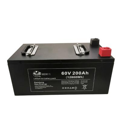 China Golf Carts Customized 60v 200ah Lifepo4 Lithium Tricycle Solar Batteries Pack With Bms for sale