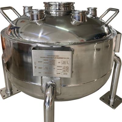 China SUS304 stainless steel recovery tank / liquid sanitary storage tank / solvent tank for sale