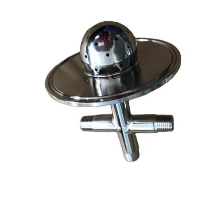 China Building Material Sanitary SS304 SS316L Stores Bolted Cleaning Ball With Rotary Nozzle And Fixed Spray Ball Type for sale