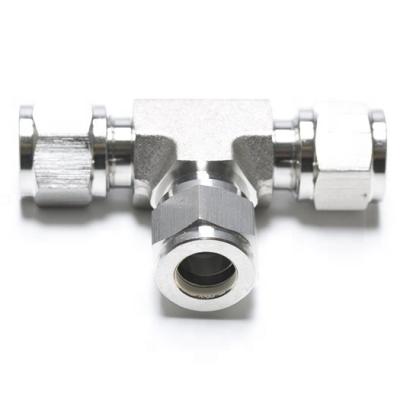 China Pipe Lines Connect Stainless Steel Tee Fittings / Stainless Steel Fittings & Adapters for sale