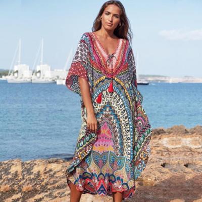 China WINUP women summer vacation bikini sunta robe kaftan anti-static beach cover ups for sale