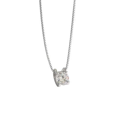 China AEKKI AP1311 925 Pure Silver Korean Version Jewelry Simple Simple Diamond Necklace Wholesale for sale