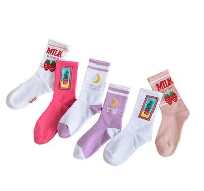 China OEM Custom Made Cute Mid Winter Christmas Logo Socks Wholesale Funny Socks QUICK DRY And Knitted Cartoon Socks for sale