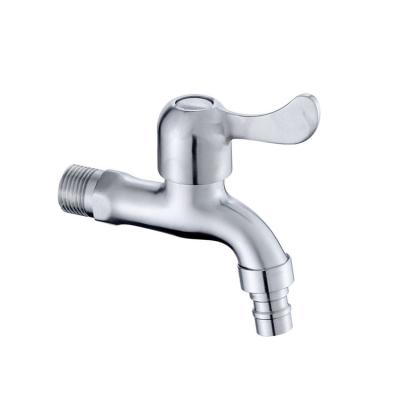 China Factory Direct Sale Modern Fujian HANJOO 304 Stainless Steel 4 Point Water Spout Washing Machine Faucet Bibcock for sale