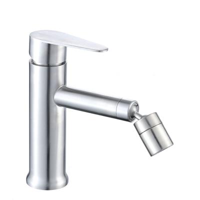 China Popular Stainless Steel Mixer Taps Metered Single Handle Basin Faucet 360 Degree Hose Outlet To Apply To Bathroom Kitchen And Serving Area for sale