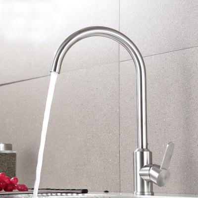 China 304 Stainless Steel Thermostatic Rotatable Premium Restaurant Good Performance Faucets Modern Hot And Cold Kitchen Basin Faucet for sale