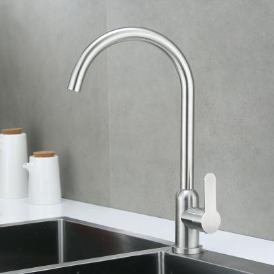 China Fujian HANJOO Thermostatic Modern Cheap Price Faucets High Quality Single Handle Rotating Stainless Steel Water Faucet Kitchen Faucet for sale