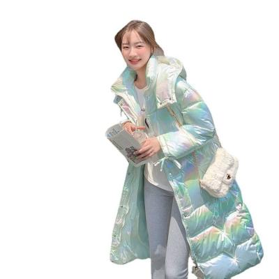 China Best Selling Breathable Winter Ladies Long Over-the-Knee Warm Colored Jacket Thick Stripper Jacket for sale