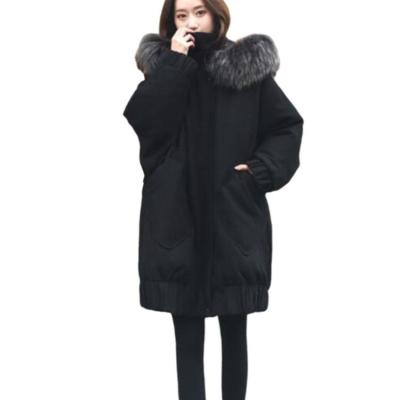 China Factory price breathable ladies lovely coat thick jacket mid length thick hooded stripper jacket for sale