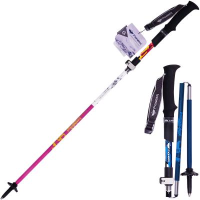 China EVA Outdoor Ultralight Carbon Hiking Stick Stretching Folding Mountain Walking Stick Nordic Trekking Poles for sale