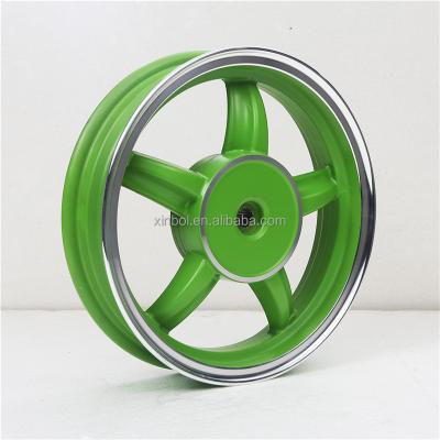 China Aluminum alloy 12 inch motorcycle alloy wheel rims, rear wheel with drum brake for sale